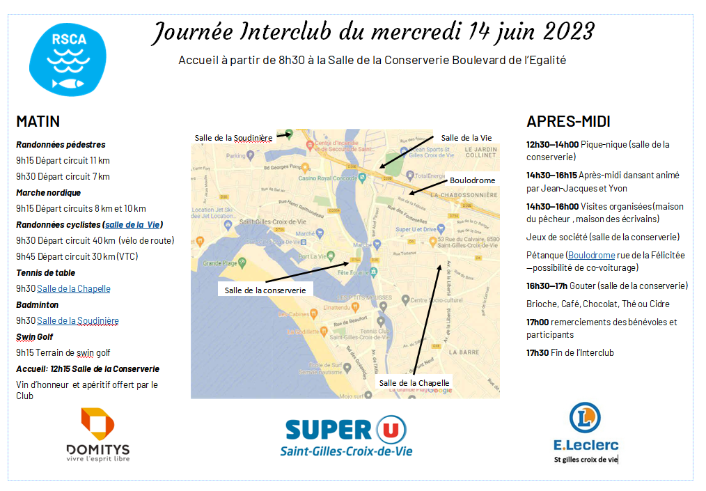 Interclub du 14 juin à St Gilles